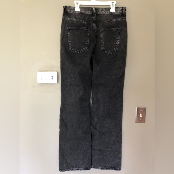 FREE PEOPLE “We The Free” Long Line Slit Straight Leg Black Jeans Denim Size 27 - Picture 7 of 9